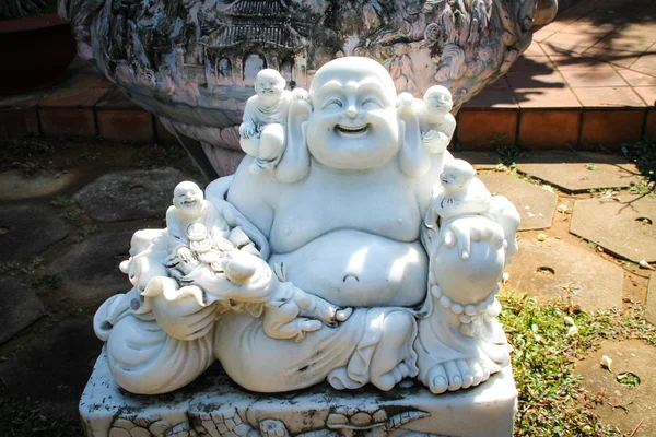 Marble Statue of Budai — Stock Photo, Image