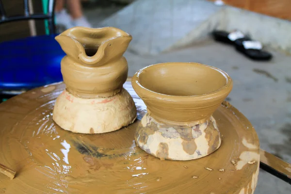 レッスンを行うクラス陶土のサンプル. — ストック写真