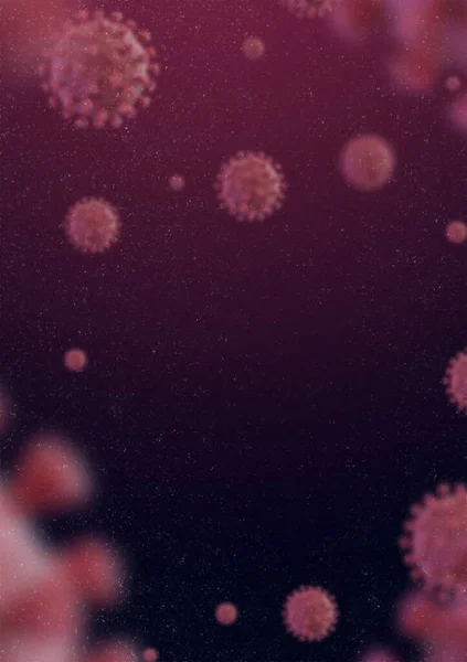 Metnin için 3d illüstrasyon virüsü dikey boş posteri