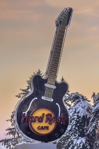 Hard Rock Cafe gitarr skylt — Stockfoto