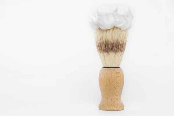 Escova de barbear clássica de madeira Fotografias De Stock Royalty-Free
