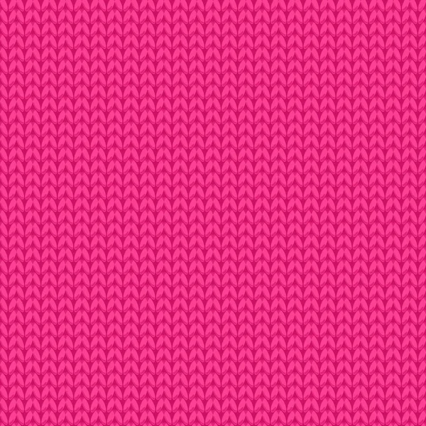 Knitted fabric pink texture. Seamless pattern Vector stock Cute surface design girly fashion background. Template backdrop — Stock Vector