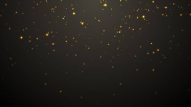 Altın bokeh parçacıkları. Mutlu Noeller ve mutlu yıllar şablonu için sihirli bir ışık. Kar Taneleri 'nin Kış Arkaplanı Altın Kar. Kutlama tatili dekorasyonu