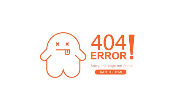 Modern Minimal 404 Error Page Website 404 Hiba Oldalon Nem — Stock Vector