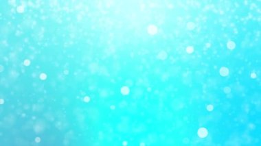Uçan parçacıkların Bokeh Light gibi canlandırılmasıyla soyut bir arkaplan. Güzel, pürüzsüz bir döngü. Kar kabarcıkları süzülen toz tanecikleri mavi arka planda alevler ile Yavaş Hareket dinamik rüzgarda havada