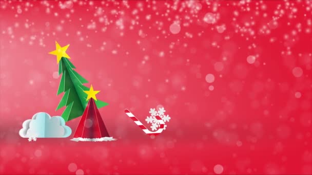 Selamat Natal Dan Selamat Tahun Baru Pada Background Creative Desain — Stok Video