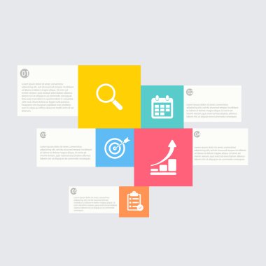 Düz arka plan infographics ile