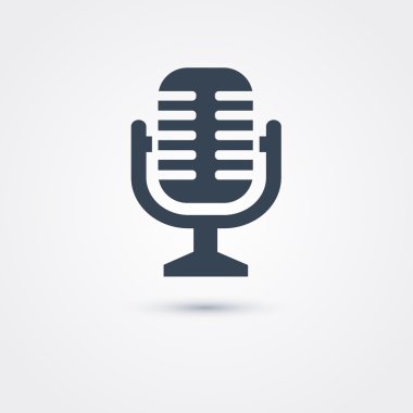 Karanlık mikrofon simgesi