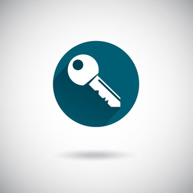 Beyaz anahtar simgesi