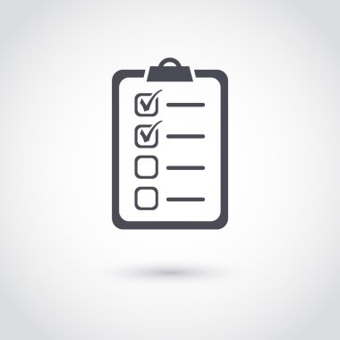 Siyah denetim listesi simgesi