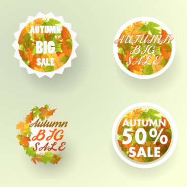 Sonbahar satış konsepti afiş