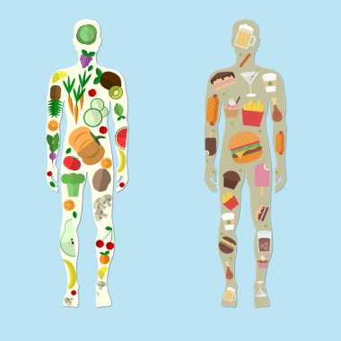 İki insan siluetleri.