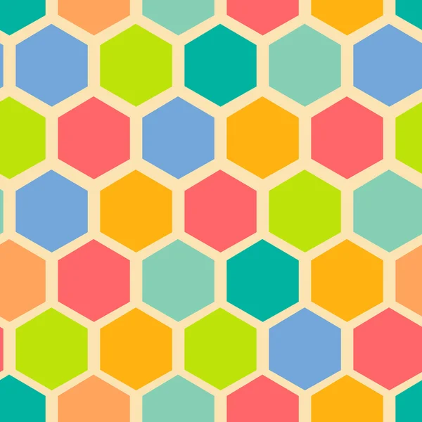 Geometric hexagon seamless pattern — Stock Vector