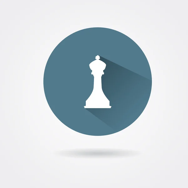 Icono de ajedrez blanco — Vector de stock