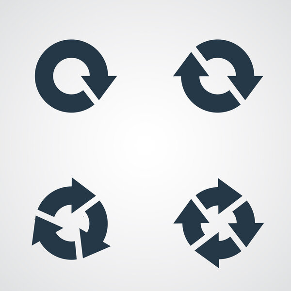 Circle arrows icons