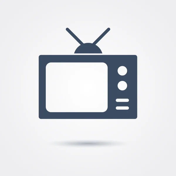 Icône de télévision bleue — Image vectorielle