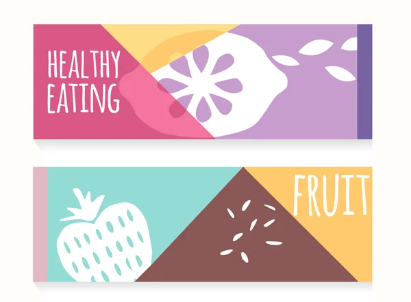 Healthy eating banners — Stock Vector