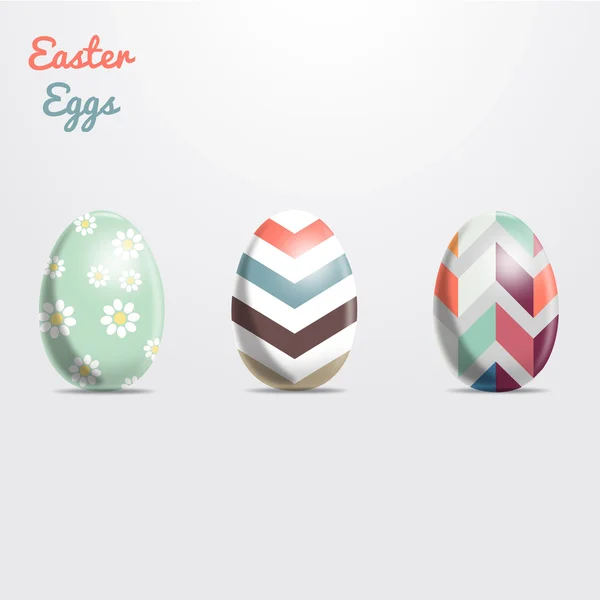Tarjeta de felicitación de Pascua con huevos — Vector de stock