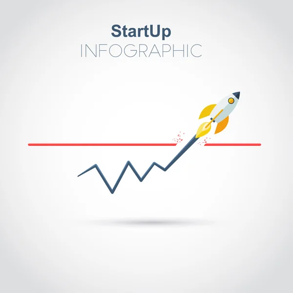 Infográfico de inicialização de novos busines —  Vetores de Stock