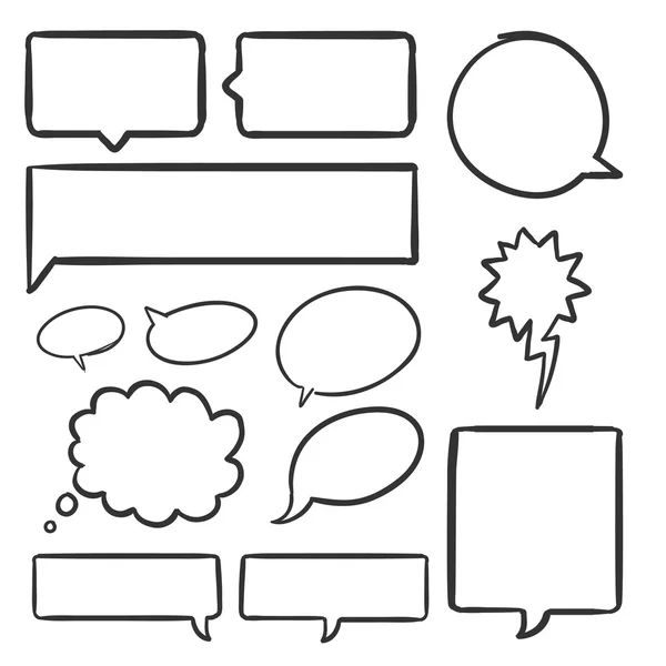 A set of comic bubbles — Stock Vector