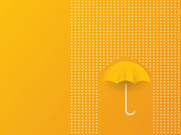Fondo otoñal con lluvia y paraguas — Vector de stock
