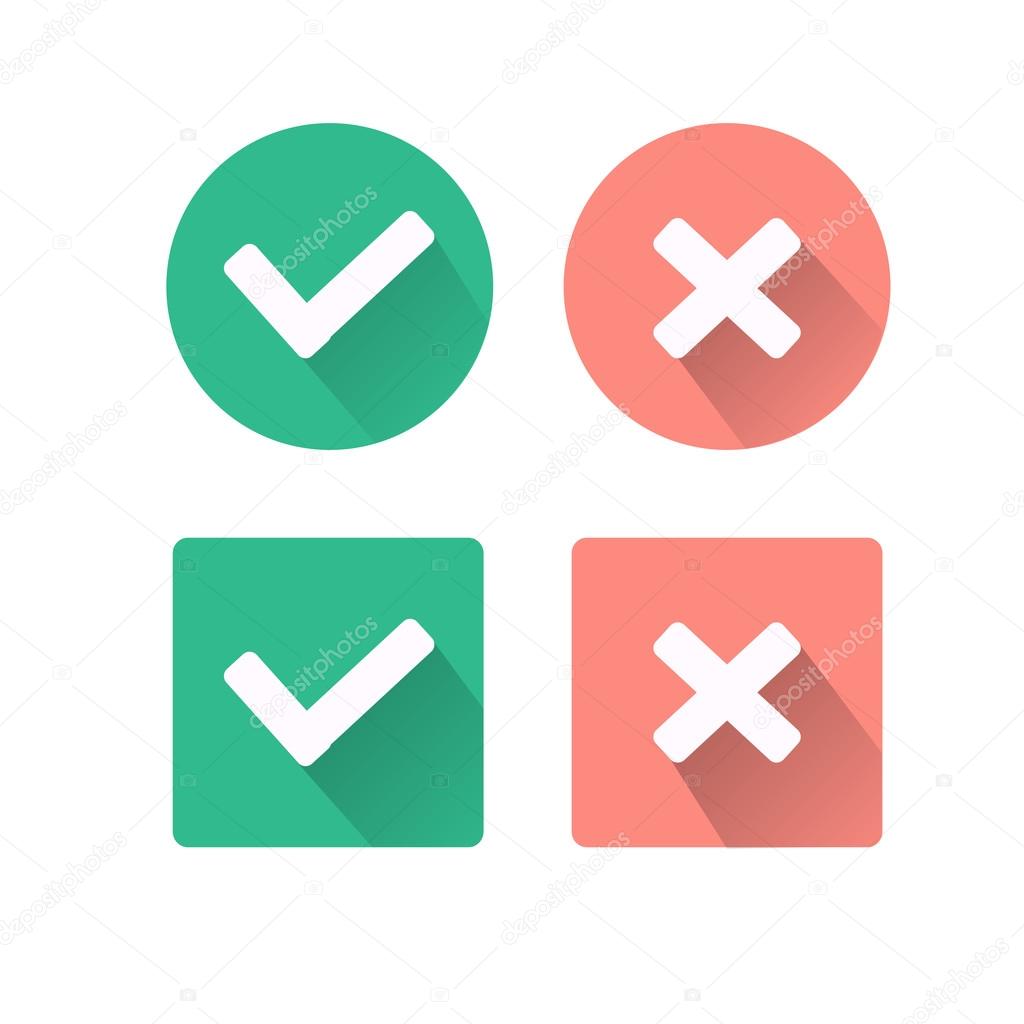 Colorful approval icons