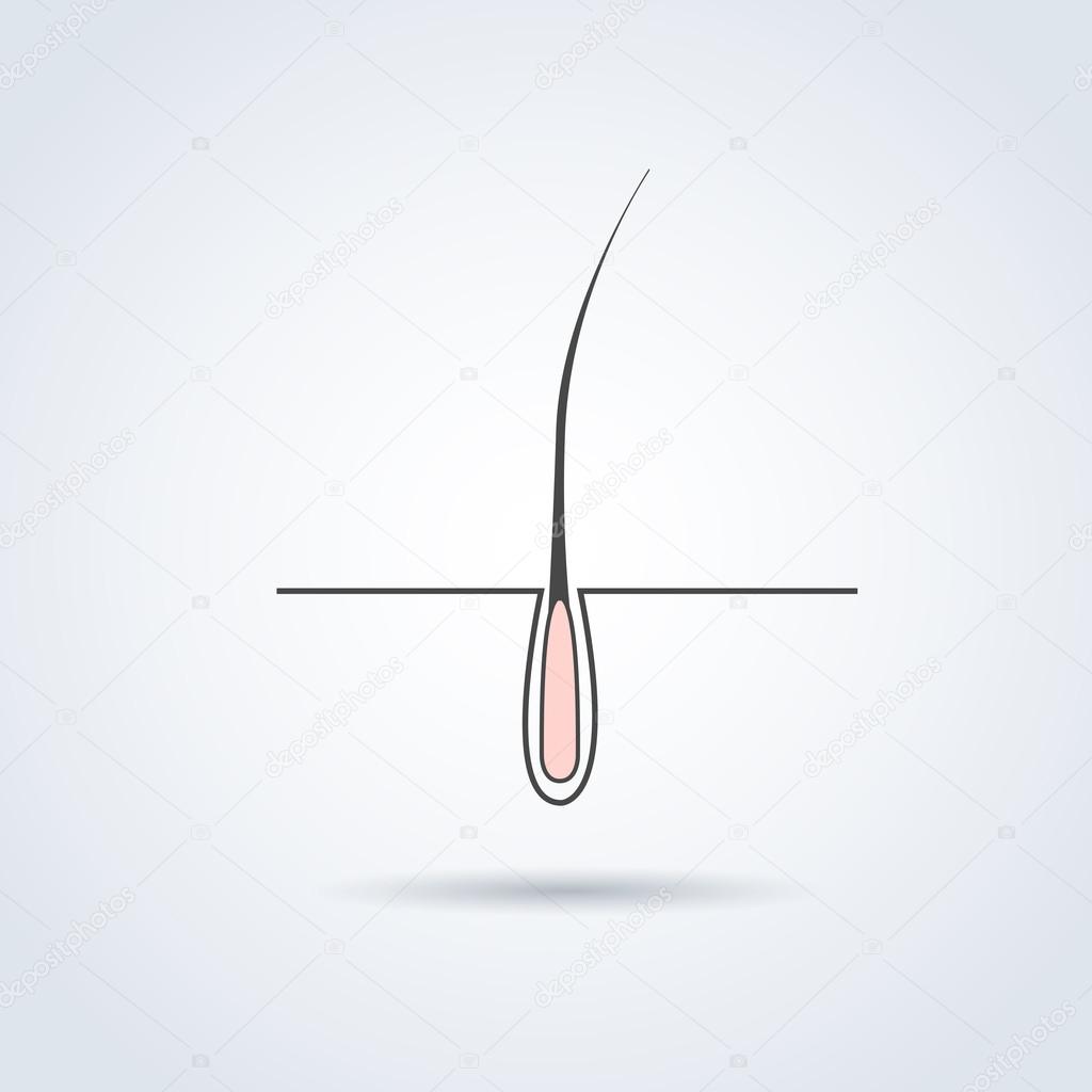 Hair bulb sign against white background