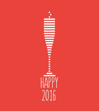 Happy 2016 arka plan cam ile
