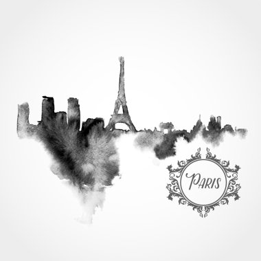 Siyah Paris siluet