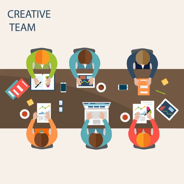 Équipe commerciale créative — Image vectorielle