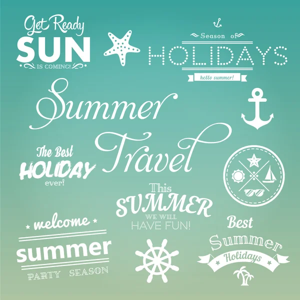 Vintage Sommer Typografie Design — Stockvektor