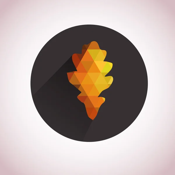 Podzimní listí ikona — Stockový vektor