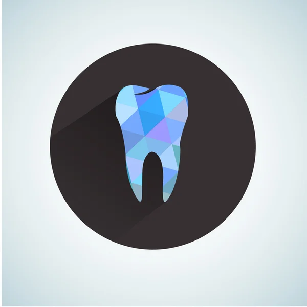 Blaues Zahnschild — Stockvektor