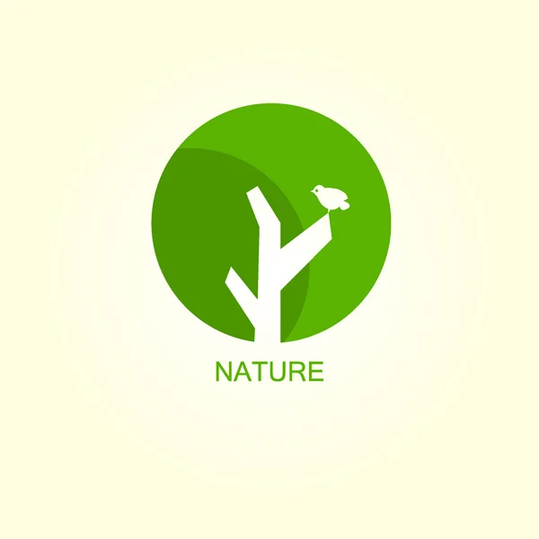 Icono de naturaleza verde — Vector de stock