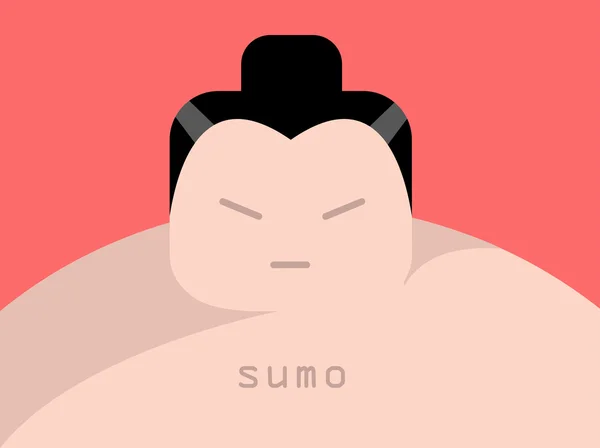 Illustrazione del lottatore di sumo — Vettoriale Stock