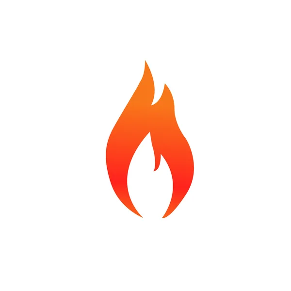 Bright orange fire icon — Stock Vector