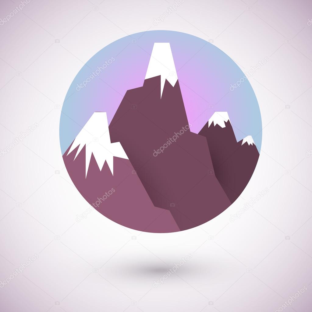 View of mountains in circle