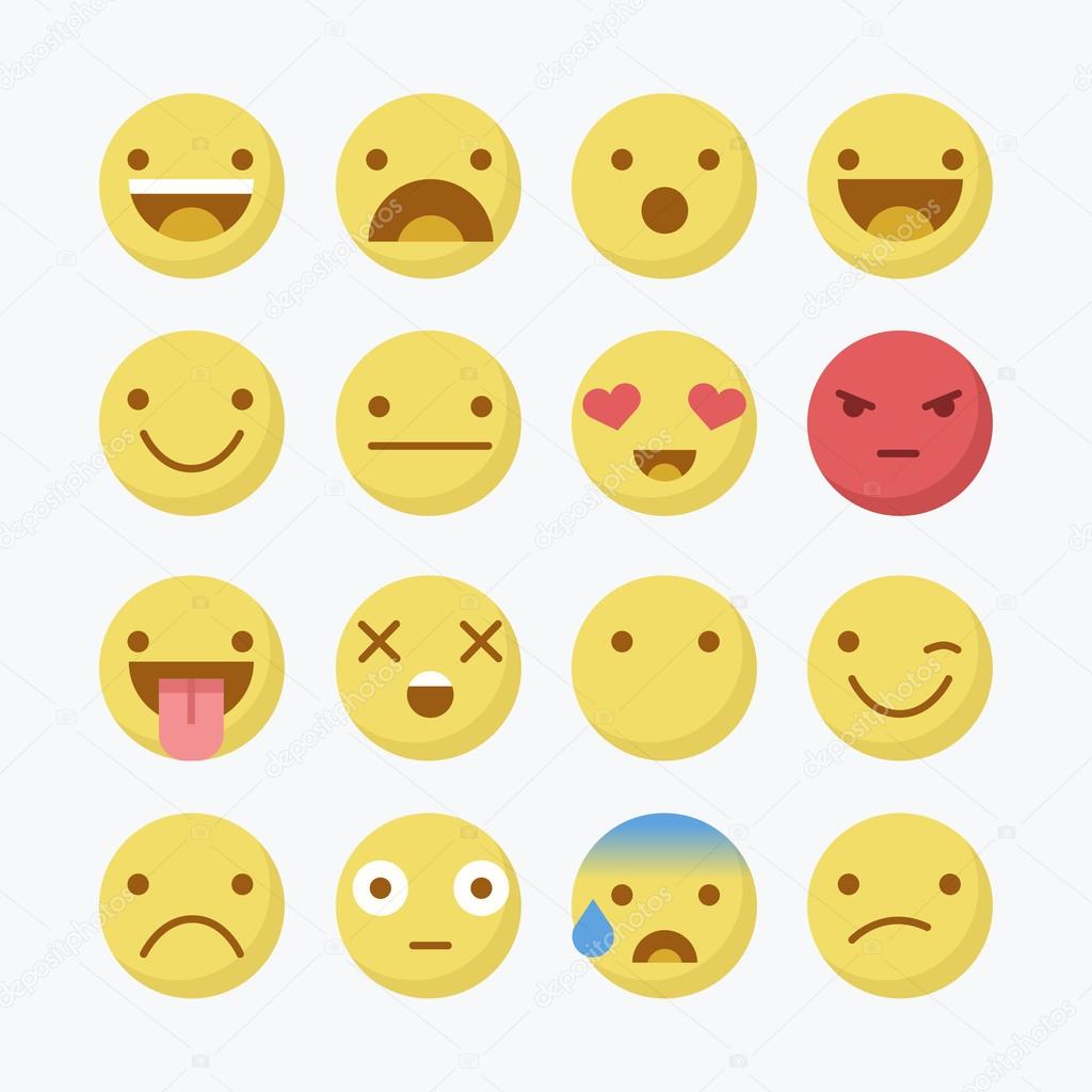 Yellow emoji signs
