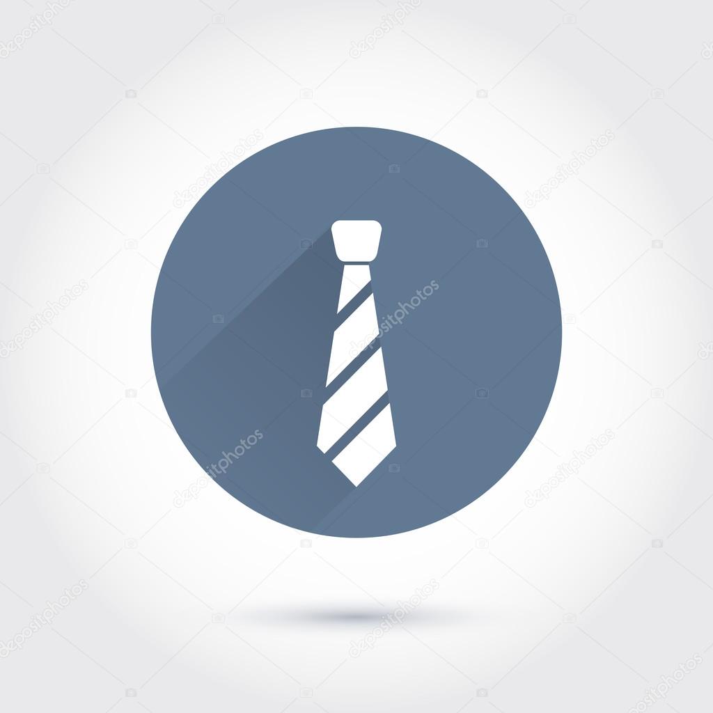 Striped white tie icon
