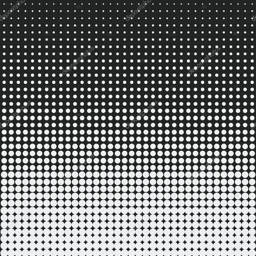 White dots against black background