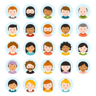 kutsal kişilerin resmi ile farklı yüzleri