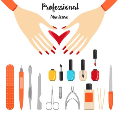 Professional manicure poster clipart