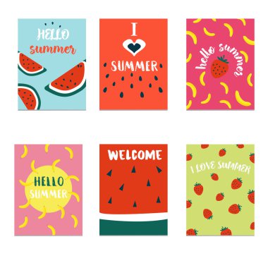 Yaz etiketlerle öğeleri eğlenceli 