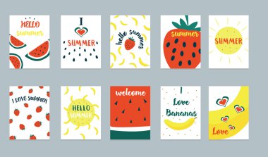 Yaz etiketlerle öğeleri eğlenceli 