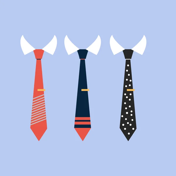 Coleção gravatas pescoço — Vetor de Stock