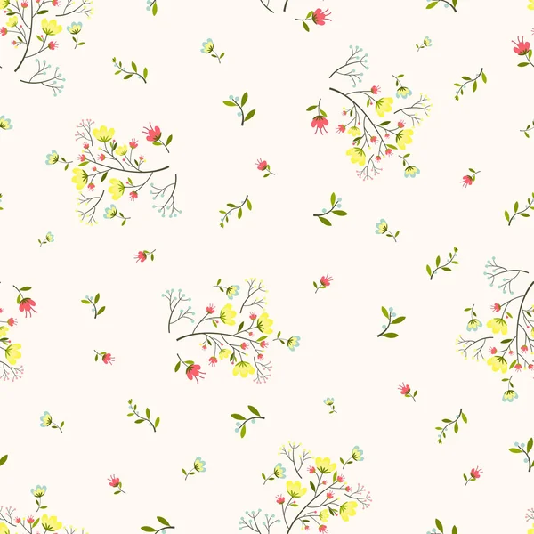 Nahtlose Vintage-Blumenmuster — Stockvektor