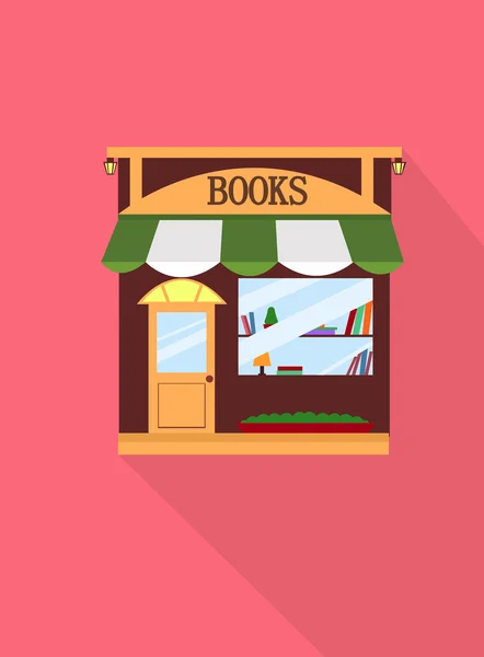 Tienda de libros fachada — Archivo Imágenes Vectoriales