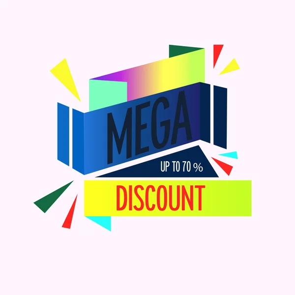 Mega Sale banner — Stockvector