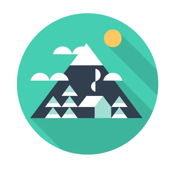Mountain icon in isometric style — Stock Vector