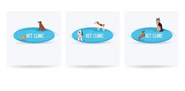 Ветеринарна Клініка набір банерів — стоковий вектор